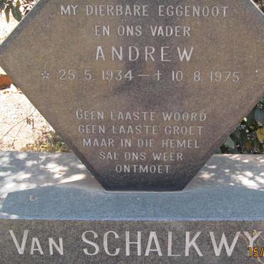 SCHALKWYK Andrew, van 1934-1975