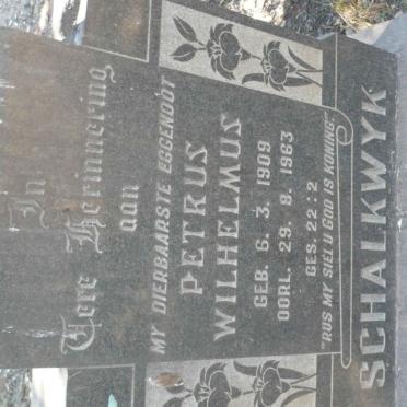 SCHALKWYK Petrus Wilhelmus 1909-1963