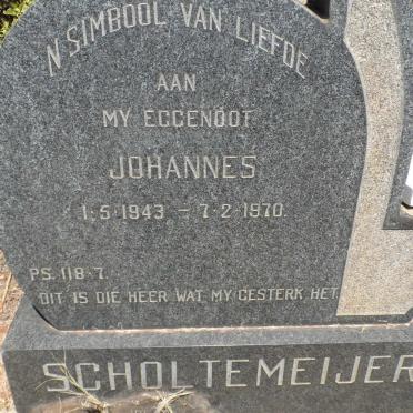 SCHOLTEMEIJER Johannes 1943-1970
