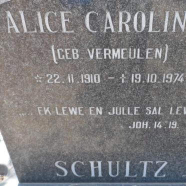 SCHULTZ Alice Caroline 1910-1974