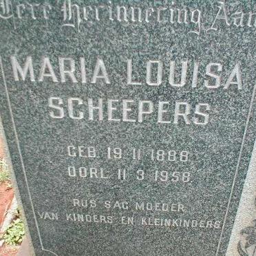 SCHEEPERS Maria Louisa 1888-1958