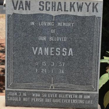 SCHALKWYK Vanessa, van 1957-1976