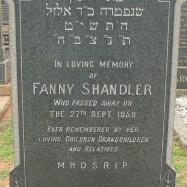 SHANDLER Fanny -1959