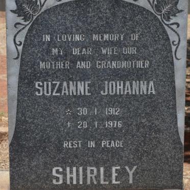 SHIRLEY Suzanne Johanna 1912-1976