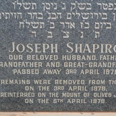 SHAPIRO Joseph -1976