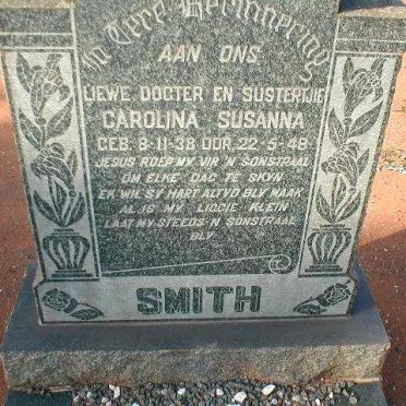 SMITH Carolina Susanna 1938-1948