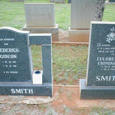 SMITH Frederick Gideon  1915-1991 &amp; Eulorema Chinomge 1917-1969