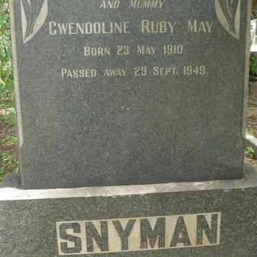 SNYMAN Gwendoline Ruby May 1910-1949