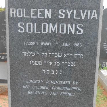 SOLOMONS Roleen Sylvia -1986