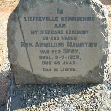 SPUY Ryk Arnoldus Mauritius, van der -1938