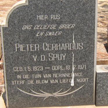 SPUY Pieter Gerhardus, van der 1923-1971