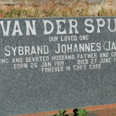 SPUY Sybrand Johannes, van der 1919-1999