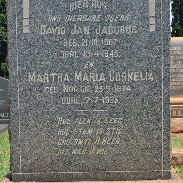 STRYDOM David Jan Jacobus 1867-1945 &amp; Martha Maria Cornelia NORTJE 1874-1935