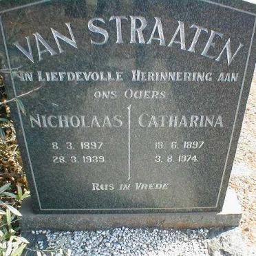 STRAATEN Nicholaas, van 1897-1939 &amp; Catharina 1897-1974