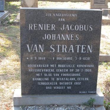 STRATEN Renier Jacobus Johannes, van 1868-1938