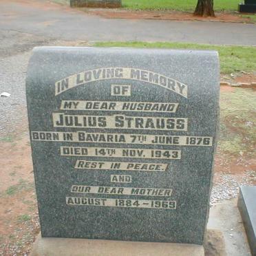 STRAUSS Julius 1876-1943 &amp; Lilian Frances Edith 1884-1969