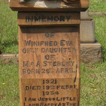 STERLEY Winifred Eva 1921-1934
