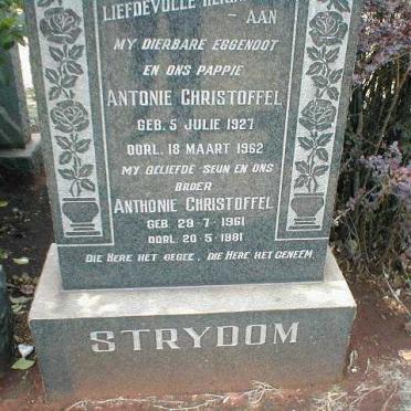 STRYDOM Antonie Christoffel 1927-1962 :: STRYDOM Anthonie Christoffel 1961-1981