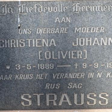 STRAUSS Christiena Johanna OLIVIER 1889-1966