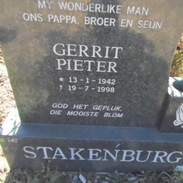 STAKENBURG Gerrit Pieter 1942-1998