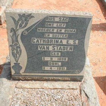 STADEN Cathorina E. S., van 1888-1951
