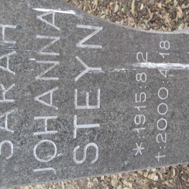 STEYN Sarah Johanna 1915-2000