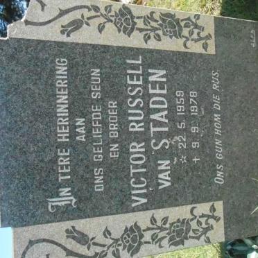 STADEN Victor Russell, van 1959-1978