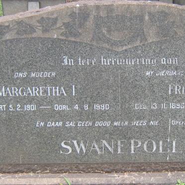 SWANEPOEL Frederick J. 1896-1957 &amp; Margaretha I. JOUBERT 1901-1990