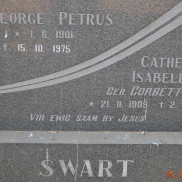 SWART George Petrus 1901-1975 &amp; Catherina Isabella CORBETT 1909-1970