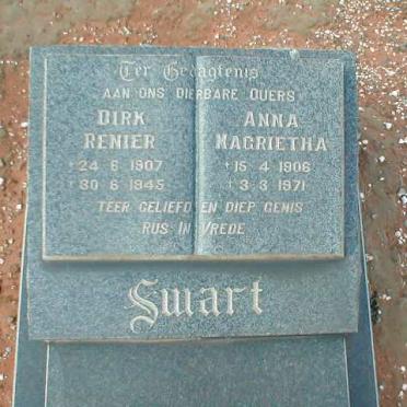 SWART Dirk Renier 1907-1945 &amp; Anna Magrietha 1906-1971