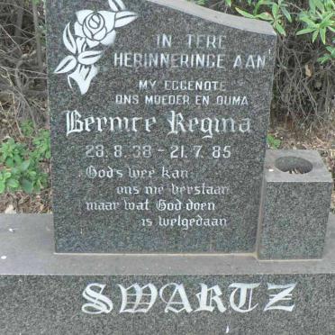 SWARTZ Bernice Regina 1938-1985