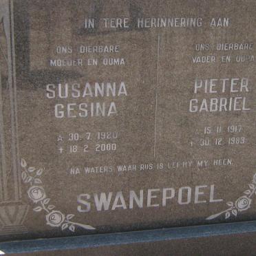 SWANEPOEL Pieter Gabriël 1917-1983 Susanna Gesina 1920-2000