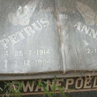 SWANEPOEL Petrus 1914-1984 &amp; Annie 1924-