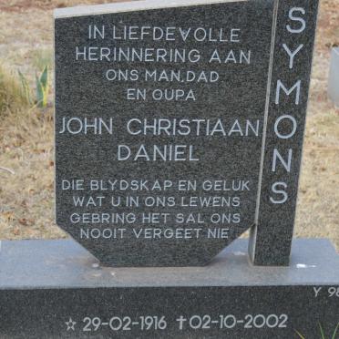 SYMONS John Christiaan Daniel 1916-2002