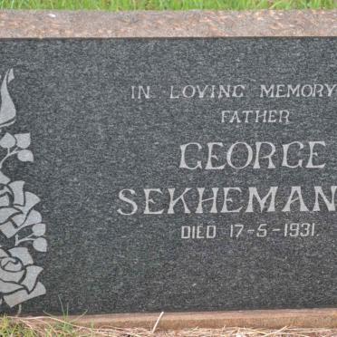 SEKHEMANE George -1931