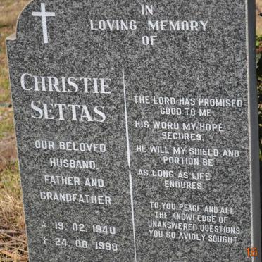 SETTAS Christie 1940-1998