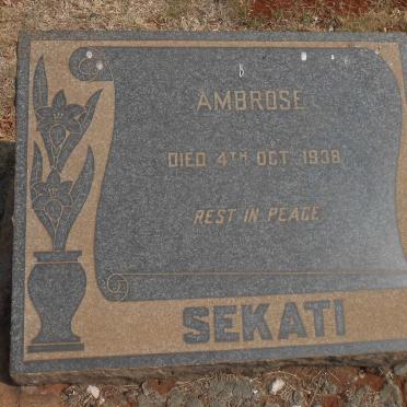 SEKATI Ambrose -1938