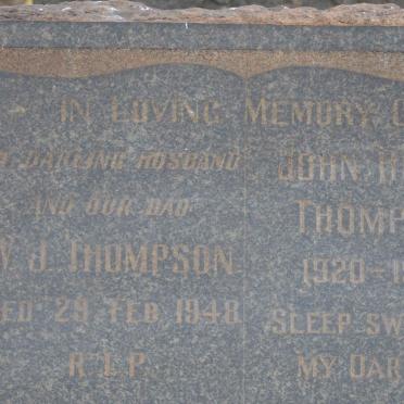 THOMPSON W.J. -1948 :: THOMPSON John Henry 1920-1959