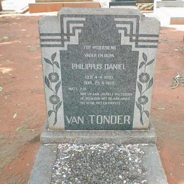TONDER Philippus Daniel, van 1890-1953