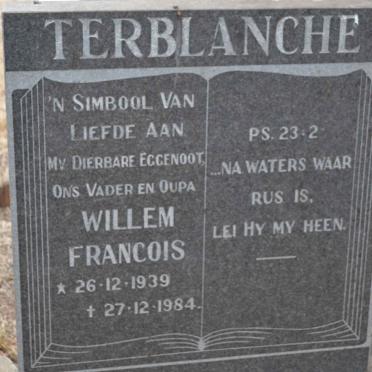 TERBLANCHE Willem Francois 1939-1984
