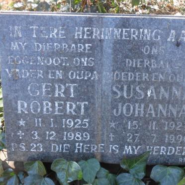 TURNER Gert Robert 1925-1989 &amp; Susanna Johanna 1923-1990