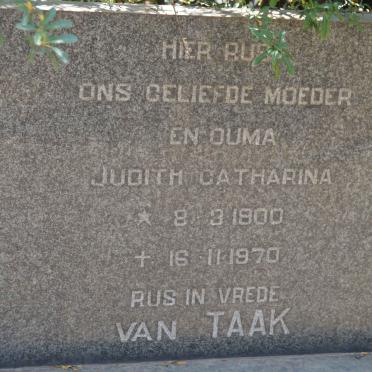 TAAK Judith Catharina, van 1900-1970