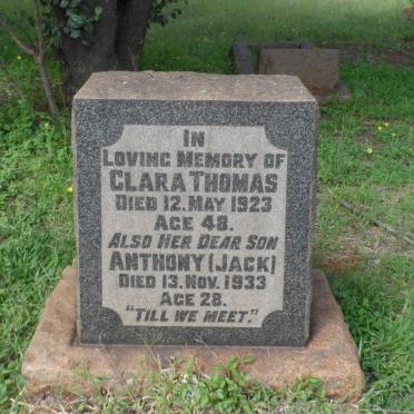 THOMAS Clara -1923 :: THOMAS Anthony -1933