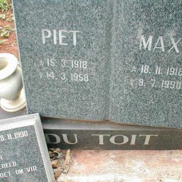 TOIT Piet, du 1918-1958 :: DU TOIT Max 1918-1990 :: ? -1990