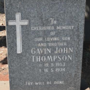 THOMPSON Gavin John 1953-1974