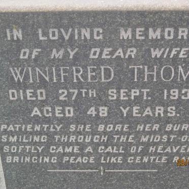 THOMAS Winifred -1939