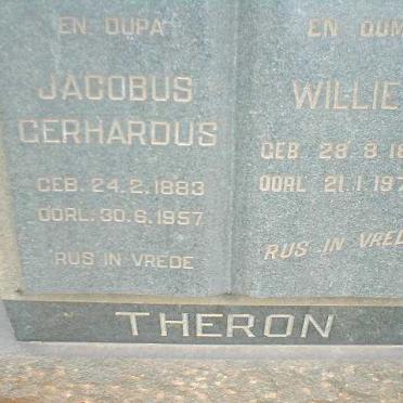 THERON Jacobus Gerhardus 1883-1957 &amp; Willie 1891-1976