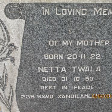TWALA Netta 1922-1953