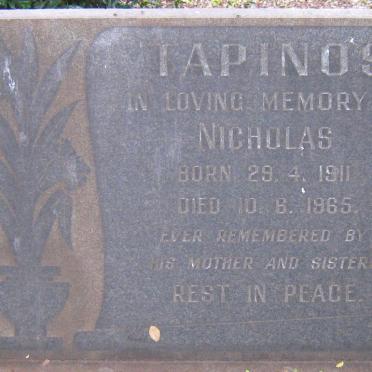 TAPINOS Nicholas 1911-1965