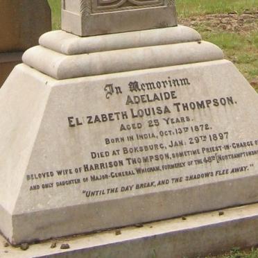 THOMPSON Adelaide Elizabeth Louisa 1872-1897